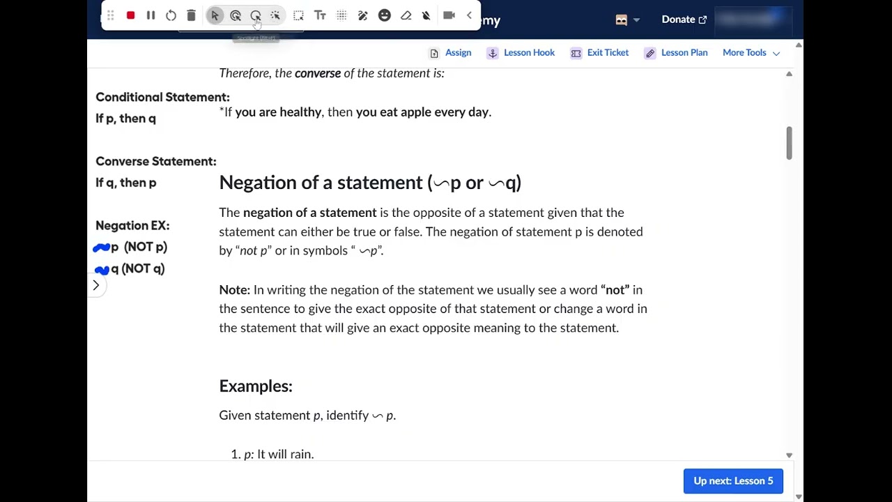 Int Mth 2B: The converse, inverse and contrapositive of an if-then statement (article) Khan Academy