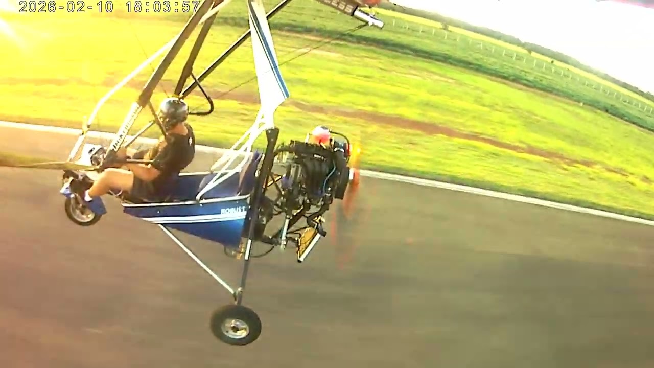 Pouso voo solo Trike