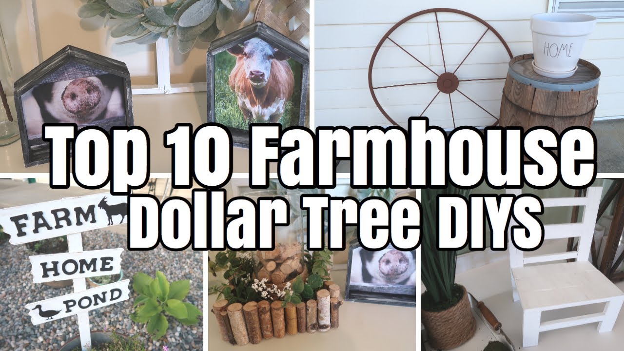 Top 10 Farmhouse DOllar Tree DIY Home Decor