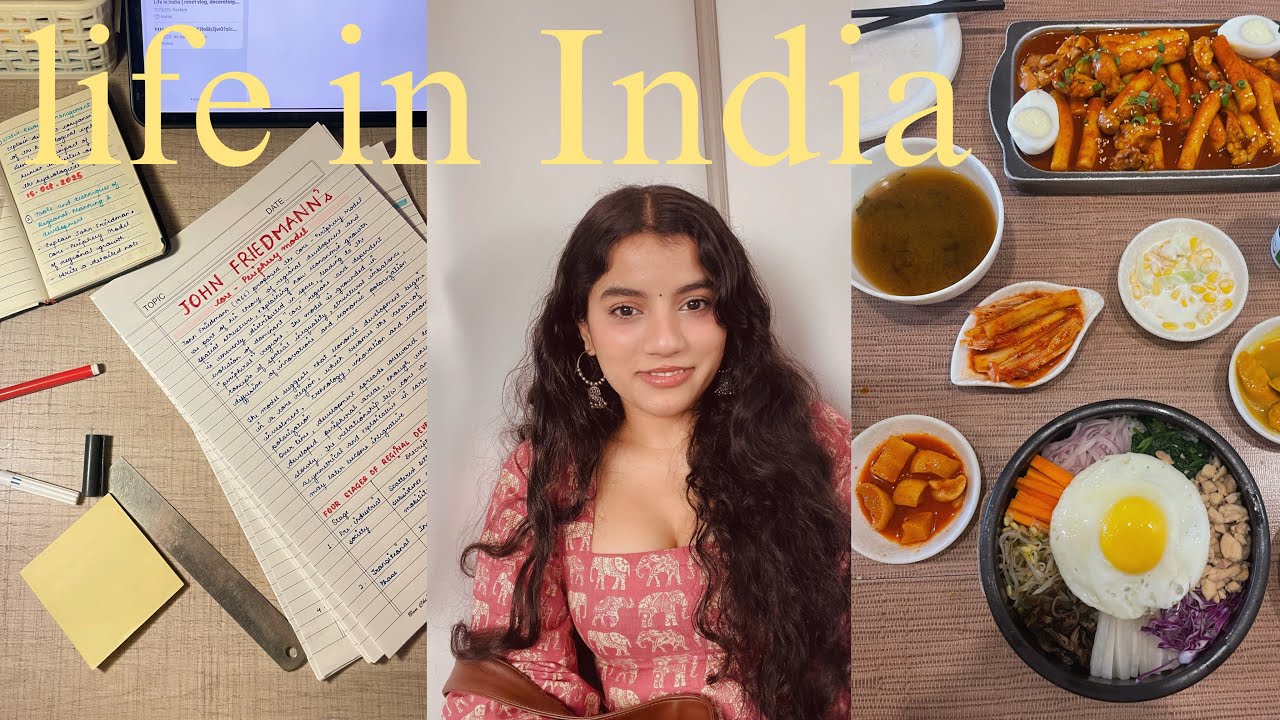 Day in a life of Delhi university student ( assignments, trying Korean food, )