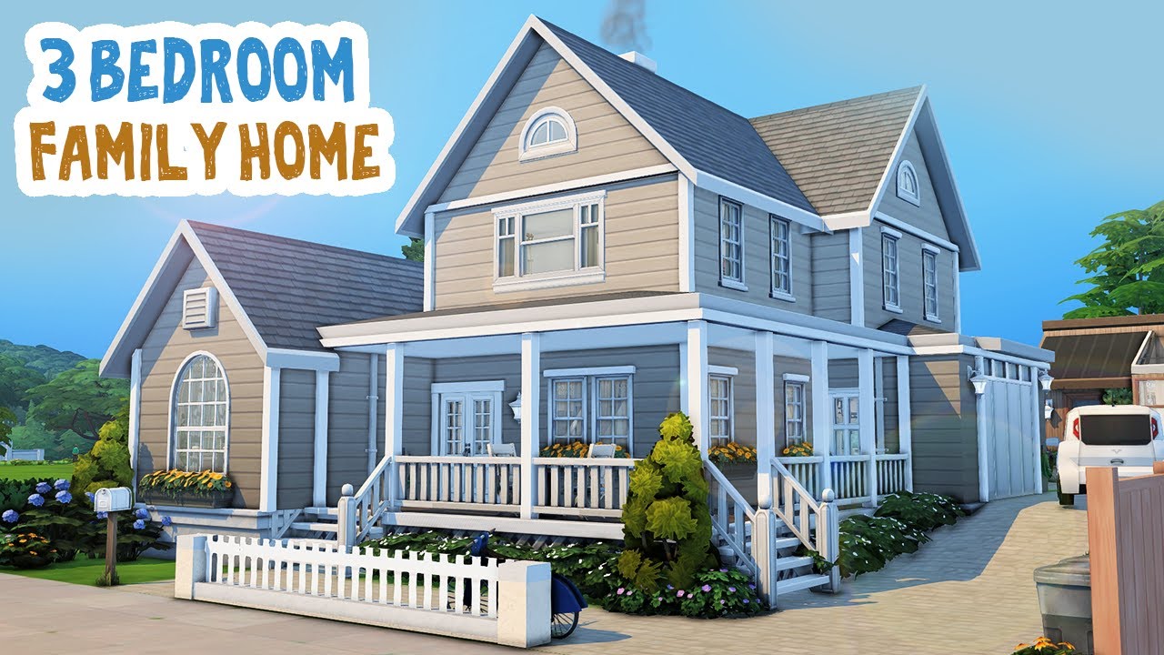 Семейный дом с 3 спальнями 🏡 || The Sims 4: Скоростное строительство