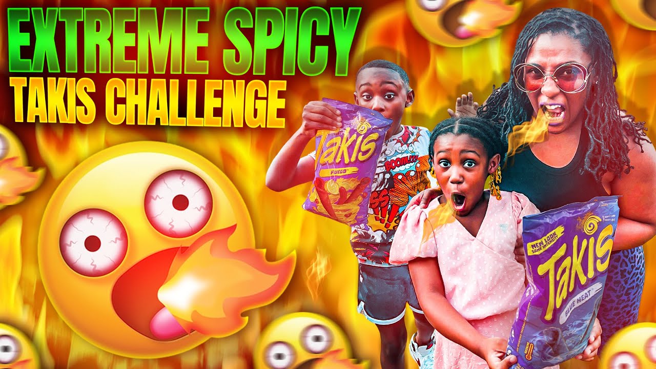 Red Takis versus Blue Takis spicy challenge