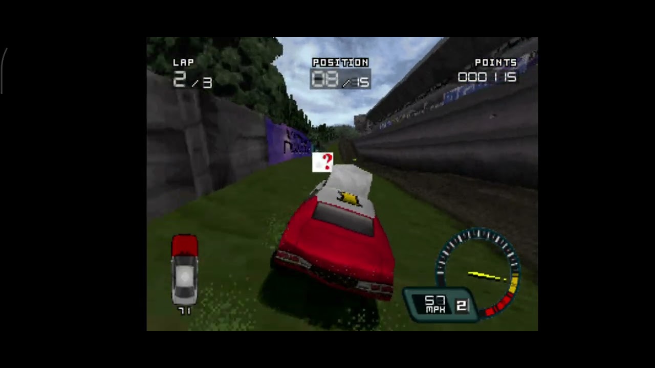 Jogando PS1- DEMOLITION RACE - corrida n°2