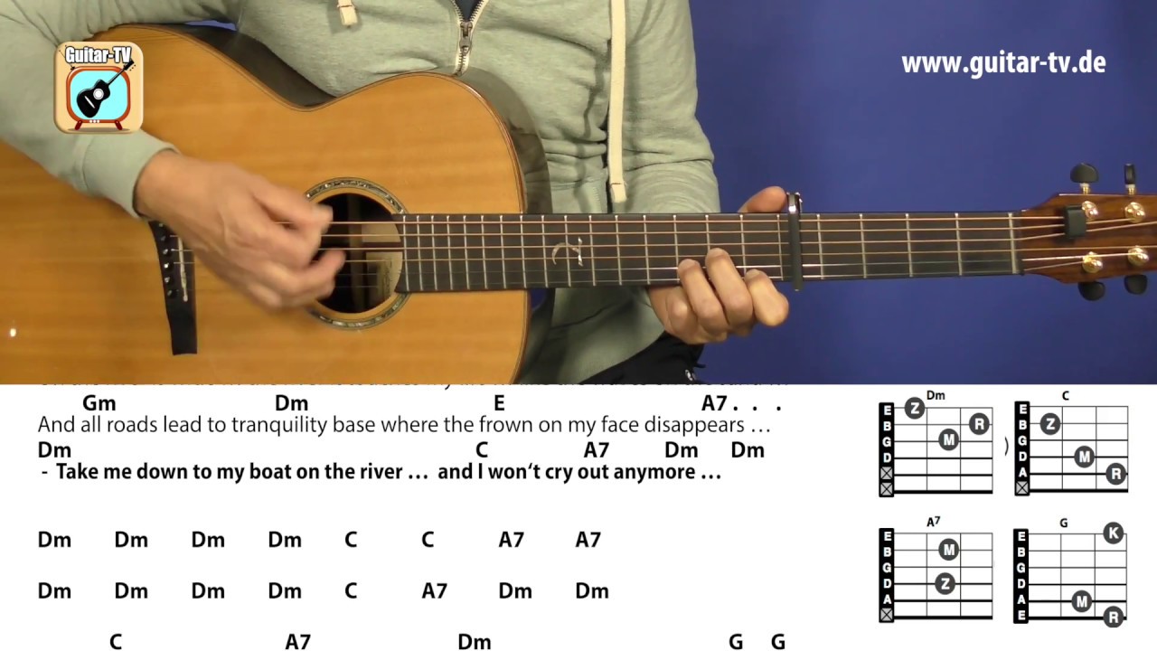 Boat On The River - Styx, Cover, Chords/Lyrics Play Along, Easy Guitar Lesson