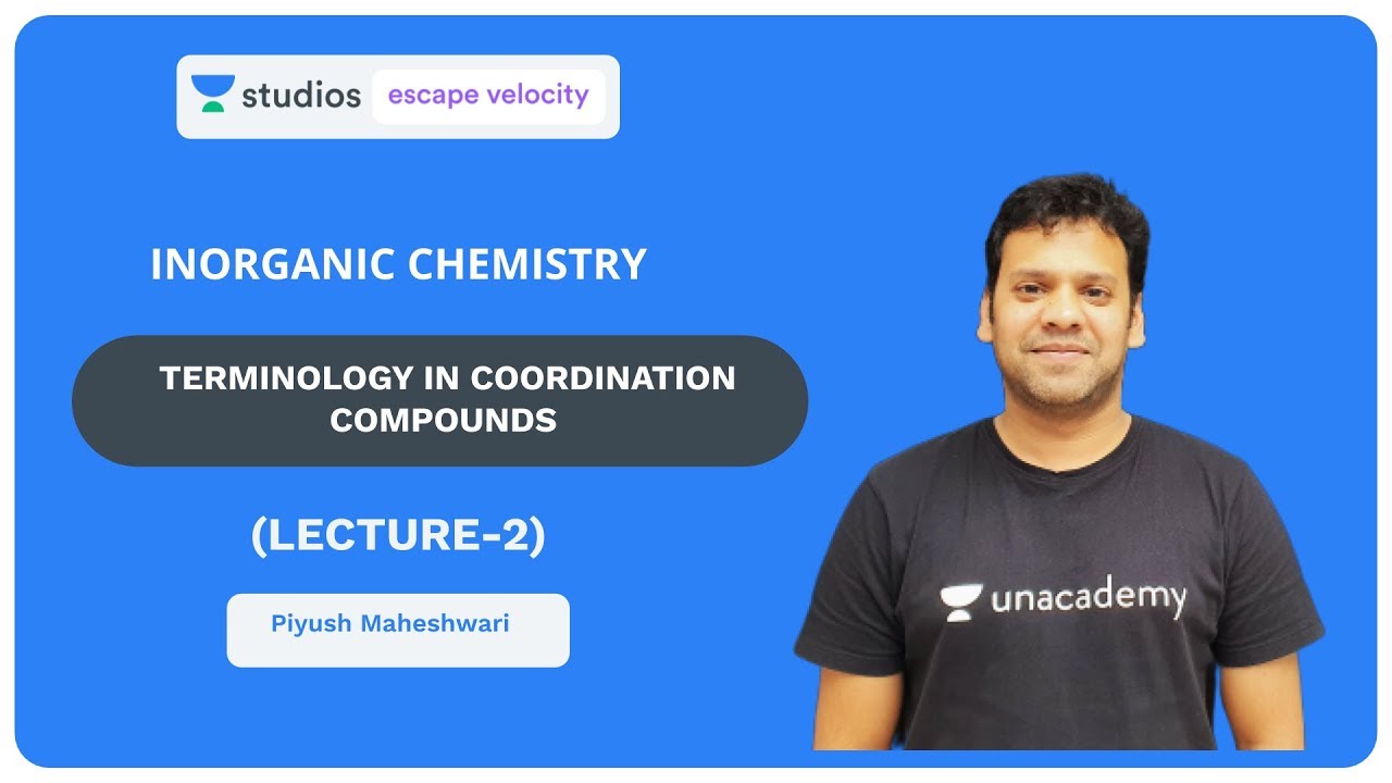 L2: Terminology in Coordination Compounds | Inorganic Chemistry (IIT-JEE) | Piyush Maheshwari
