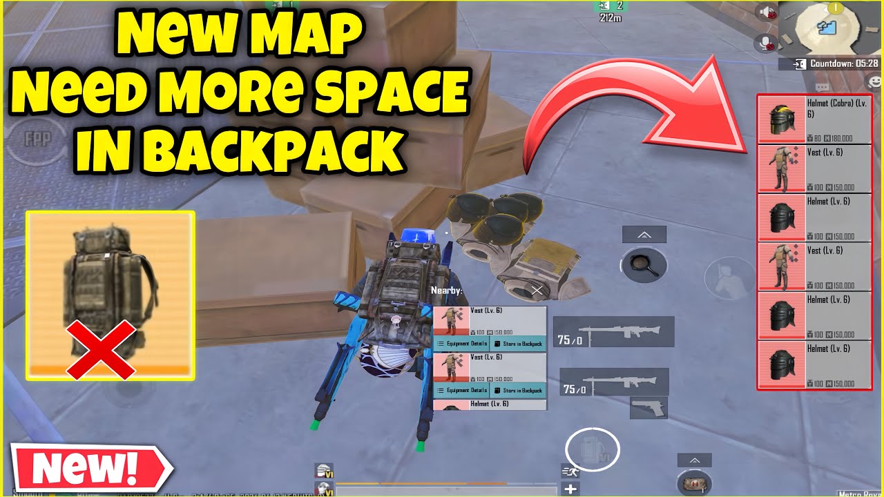Metro Royale Backpack Full Need More Space in New Map | PUBG METRO ROYALE CHAPTER 19
