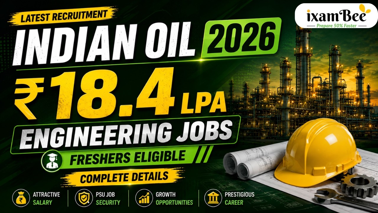 Indian Oil Recruitment 2026 | ₹18.4 LPA Salary | Engineering & IT Jobs | Freshers Eligible