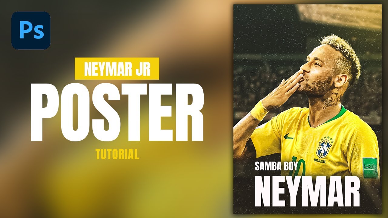 Simple Design: Football Poster Design - Neymar Jr