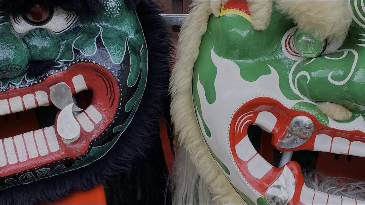 ENTER THE HOKKIEN GREEN LION 青獅 dance by 中華武術青獅團 +65 | Master & elders instruction | 7 star steps