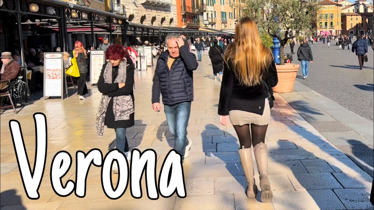 Porta Nuova Avenue and Giuseppe Mazzini Street. Verona, Italy.