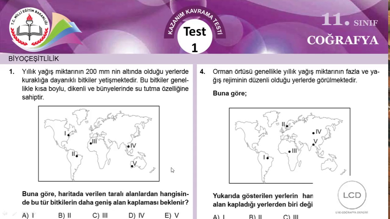 Biyoçeşitlilik Soru Çözümü | MEB Kazanım-1 11.sınıf