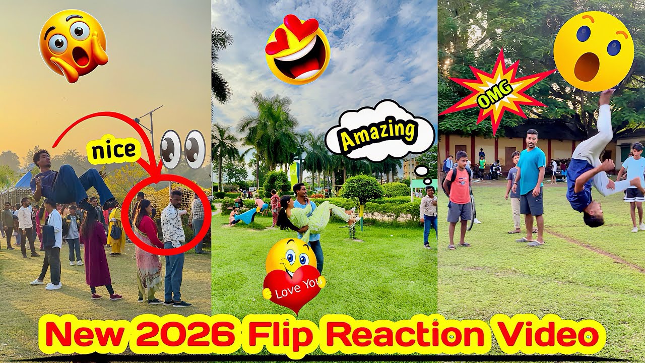 New 2026 Flip Reaction Video 😍Instagram Viral Reels 😱Indian Flip Stunt Video 🔥