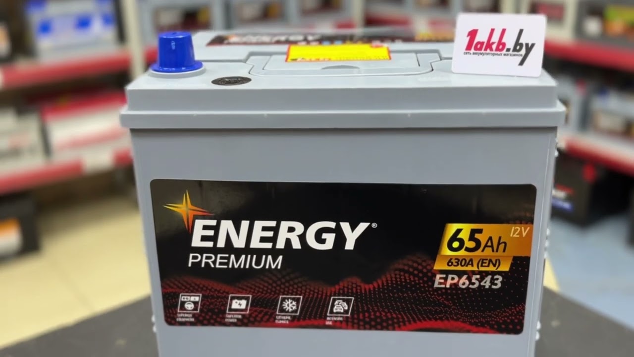 Аккумулятор ENERGY PREMIUM ASIA EP6543 (65 A/H), 630A R+ Обзор технических характеристик