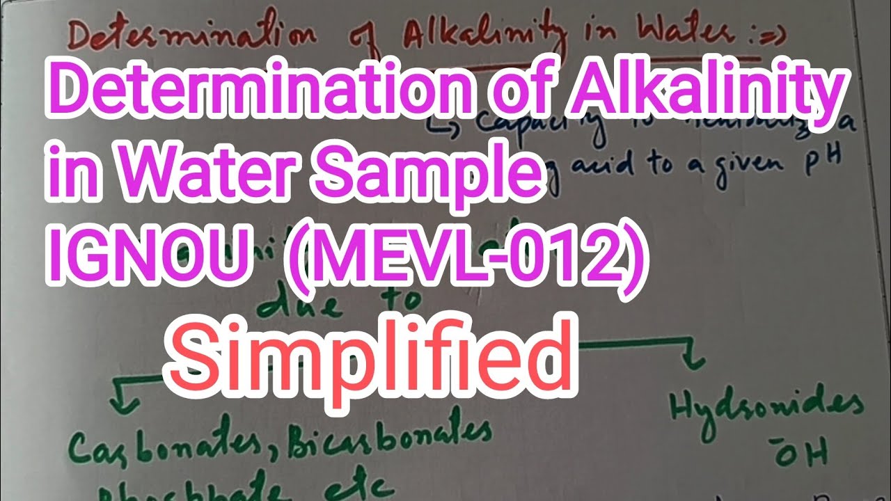 Determination of Alkalinity in Water Sample| Total Alkalinity & Phenolphthalein Alkalinity| MEVL-012