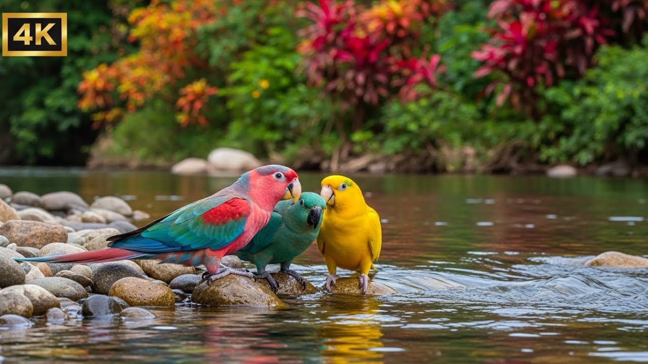 Soft Piano Along a Quiet River | Bird Sounds for Deep Sleep, Study & Mind Relax