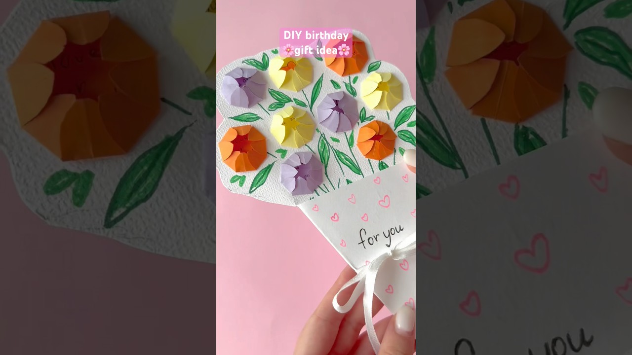 DIY birthday gift idea🌸 blooming flowers✨