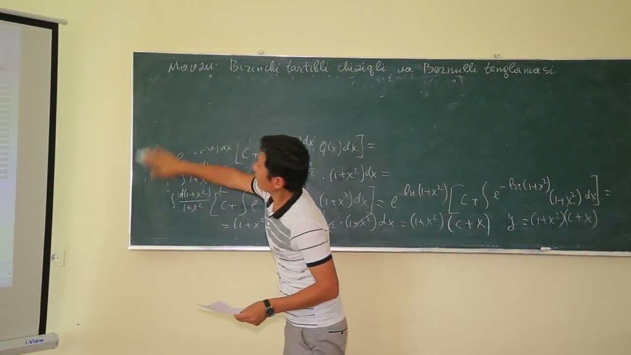 Birinchi tartibli chiziqli differensial tenglamalar. Bernulli tenglamasi.