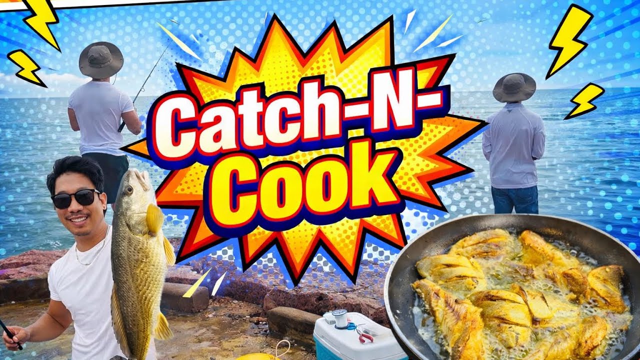Fishing in Galveston, TX - Catch-N-Cook | Rainy Day & Beautiful Green Waters