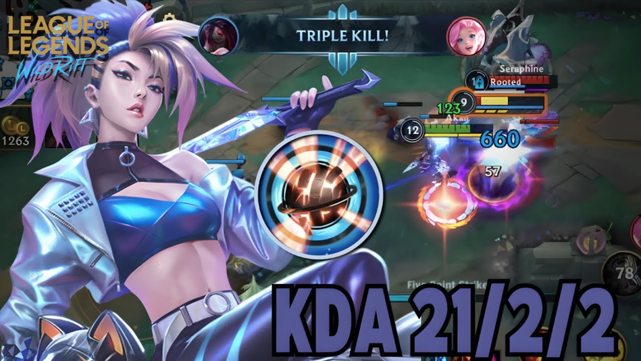 AKALI IS BROKEN IN BARON LANE!! 21 KILLS!! INSANE KDA AKALI PLAY!! | Wild Rift (Build + Runes)