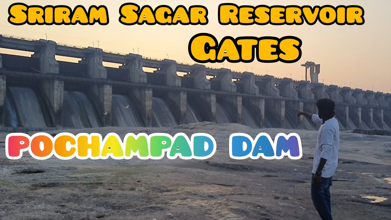 Exploring Dam Gates Pochampad Dam || Sriram Sagar Reservoir @johnsonymvlogs