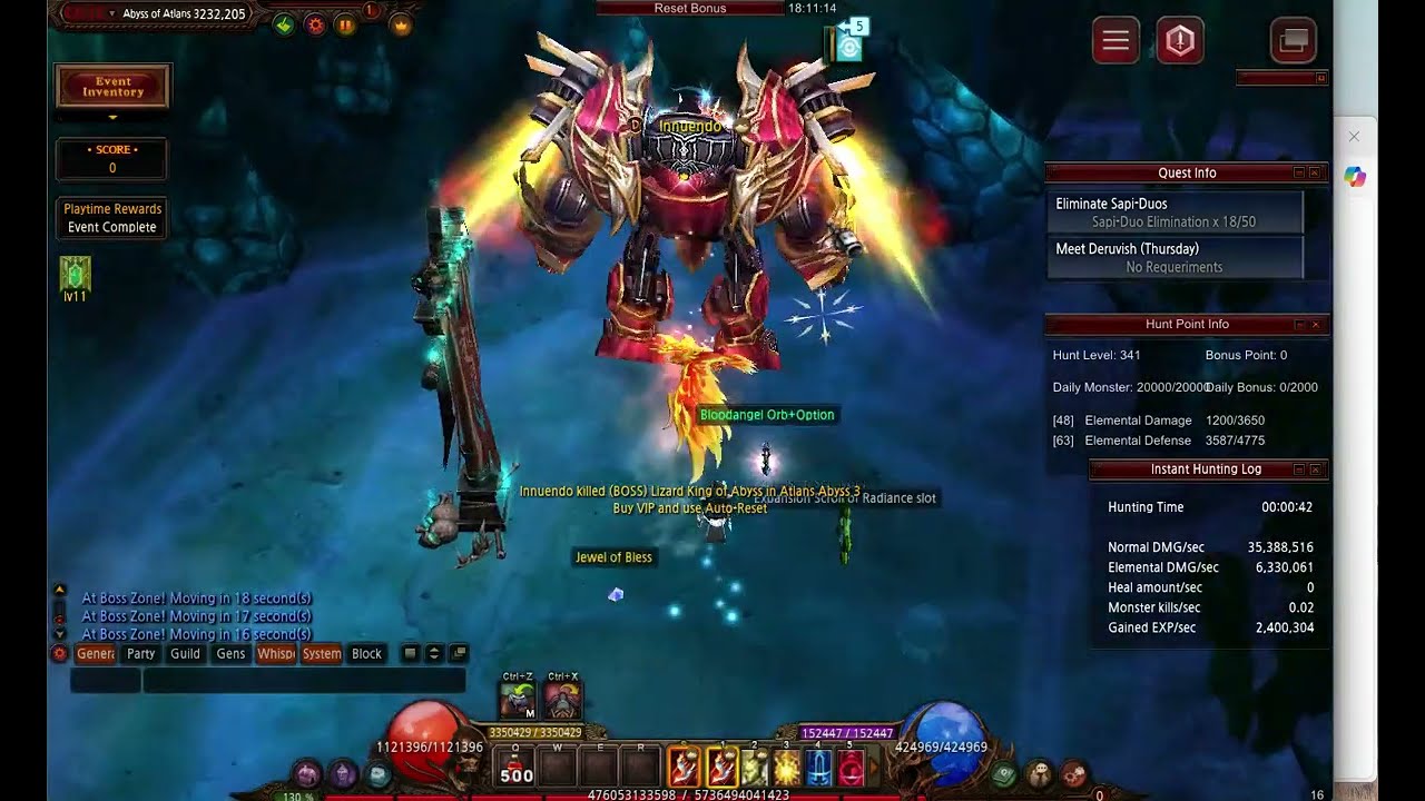 EXMu x9999 Lizard Boss kill