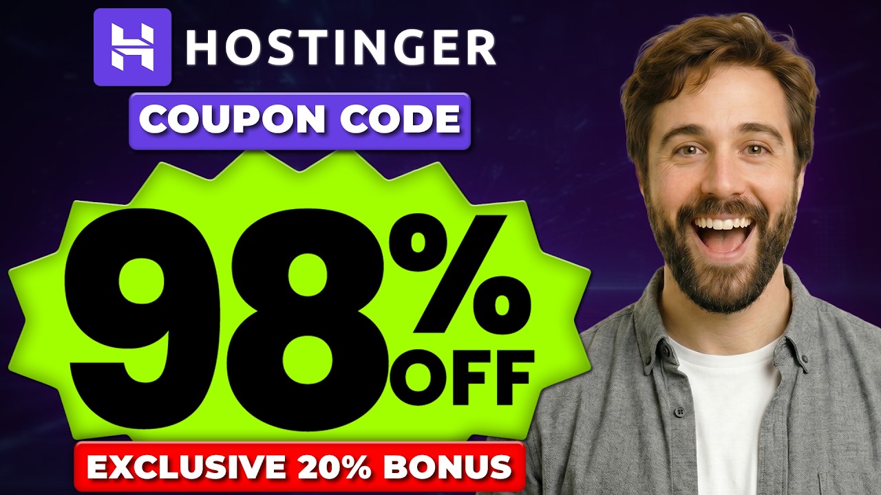 Промокод Hostinger 2026 | Обзор Hostinger | Получите дополнительную скидку 20% на Hostinger