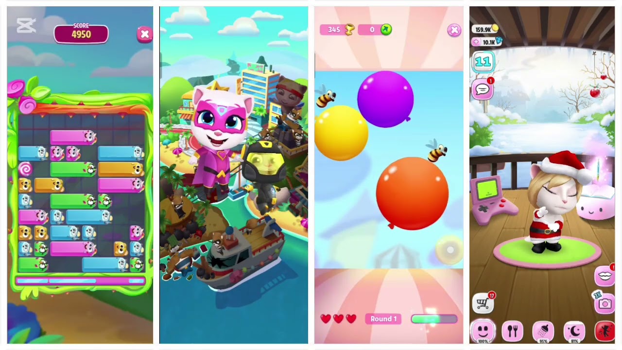My Angela 2🆚 Tom Hero 🆚My talking Tom🆚 My Talking Angela