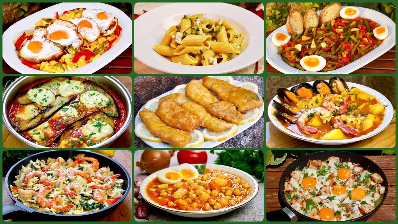 9 вкусных идей, как поесть без мяса. (Средиземноморский стиль 🌿🐟)