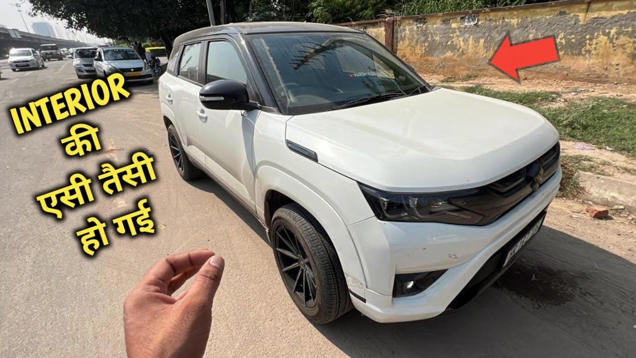 LUXURY INTERIOR की ऐसी तैसी हो गई 🙀 MODIFIED BREZZA 2022 INTERIOR का हाल देख लो 💥 EXTREME CAR WASH ✅