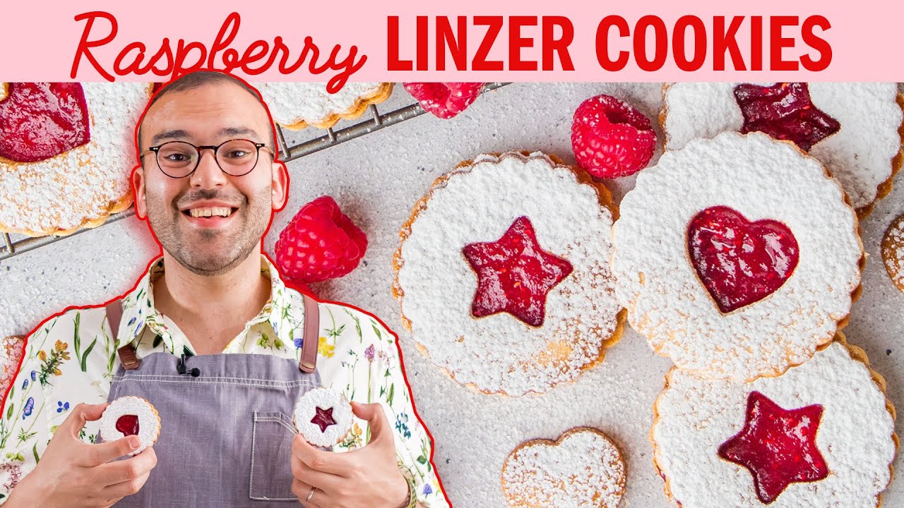 EASY CHRISTMAS COOKIE! Raspberry Linzer Cookies! - The Scran Line