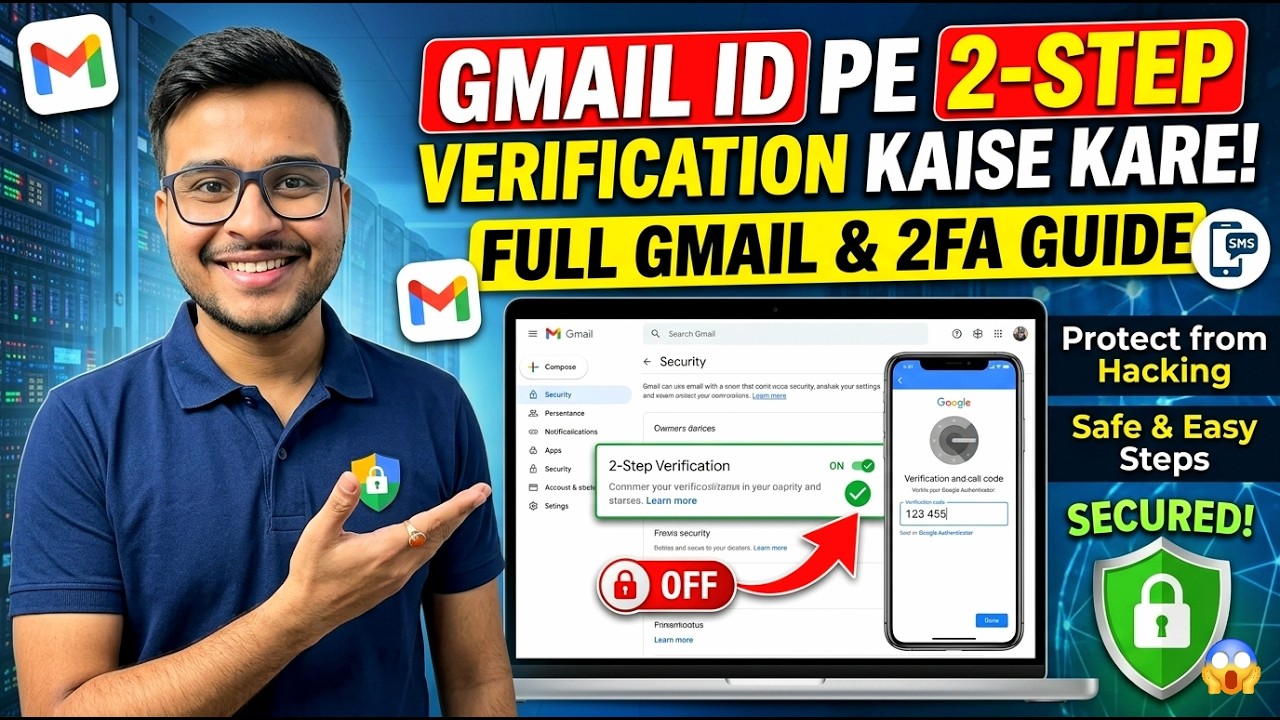 Gmail id me two step verification kaise kare | 2 Step verification gmail | Two factor authentication