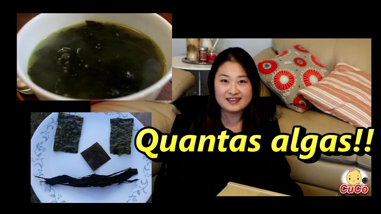 Diferentes algas coreanas e Miyok guk!