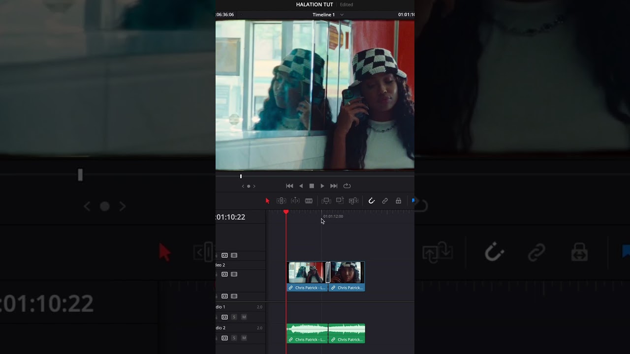 Переход Whip Pan в DaVinci Resolve