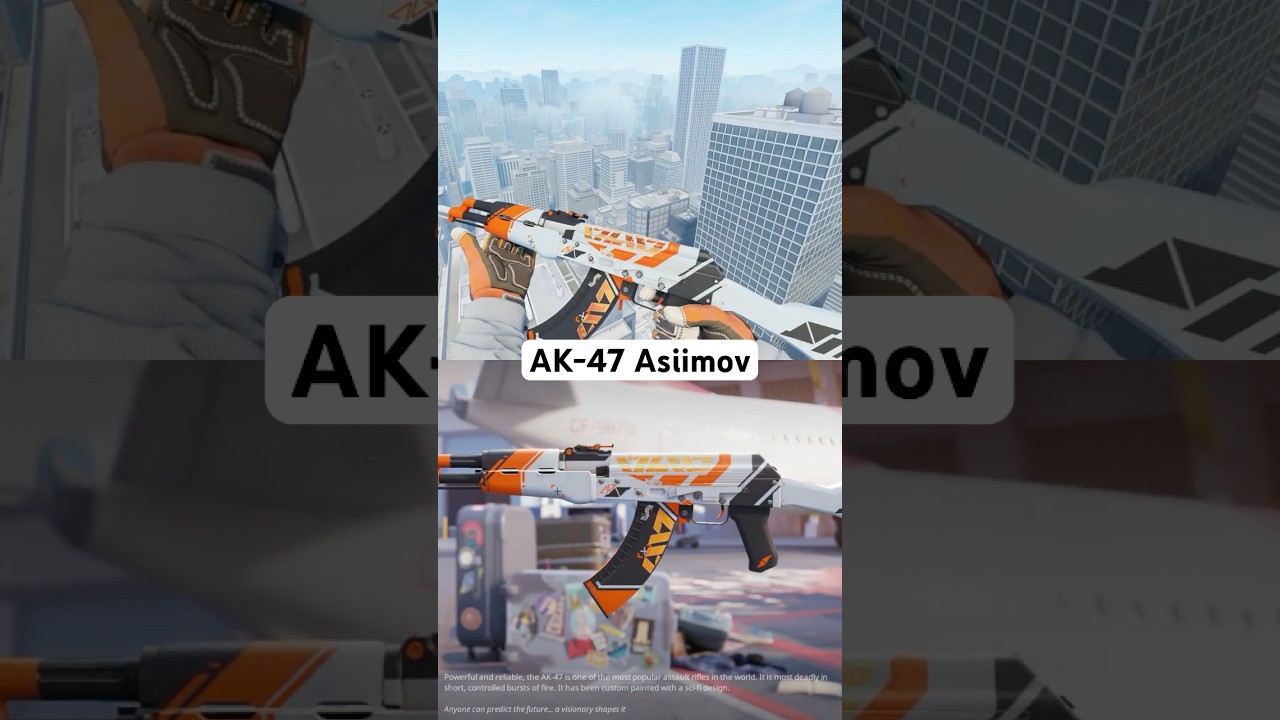 AK-47 Asiimov sticker craft with Apels (Holo) stickers