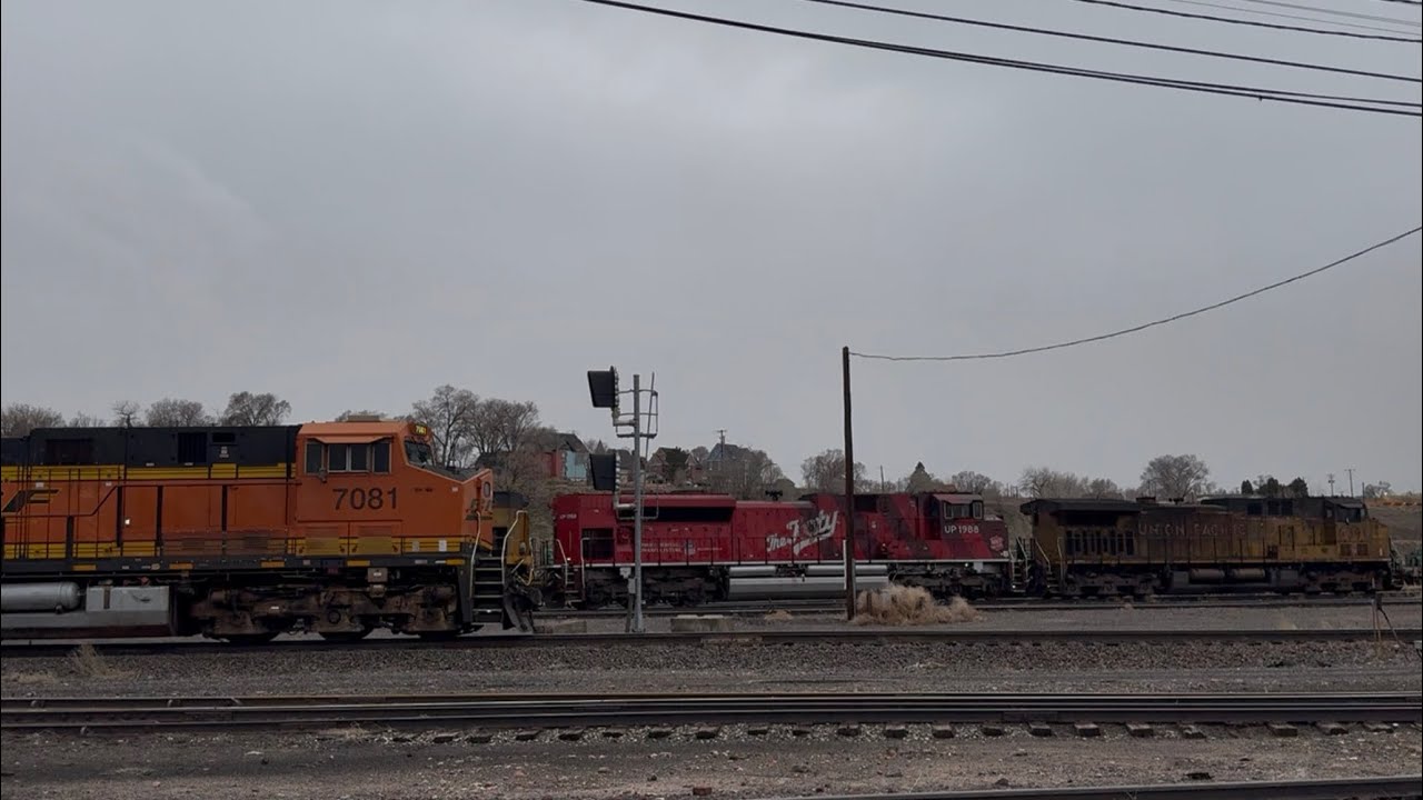 BNSF #7081 Lead’s The H-SLADEN Through Pueblo, CO Inbound With UP Kate Unit 3/6/2026.