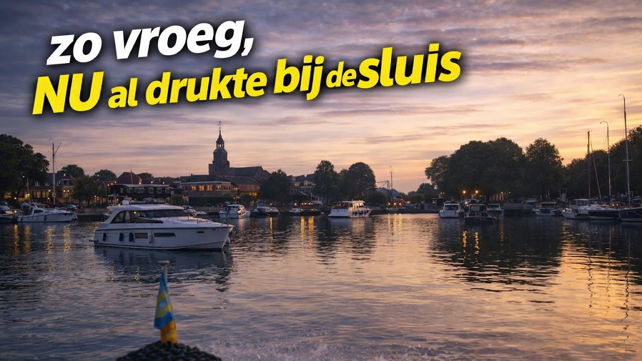 Proppend door de sluis, naar Ossenzijl 