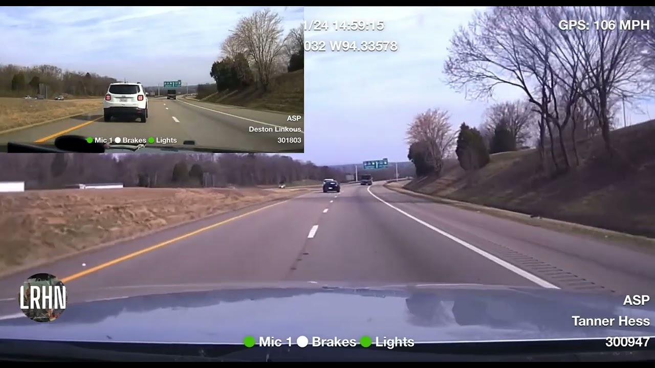 Jeep Flees At Speeds 100 miles per hour Trying To Avoid Pitmaneuver By Arkansas State Police