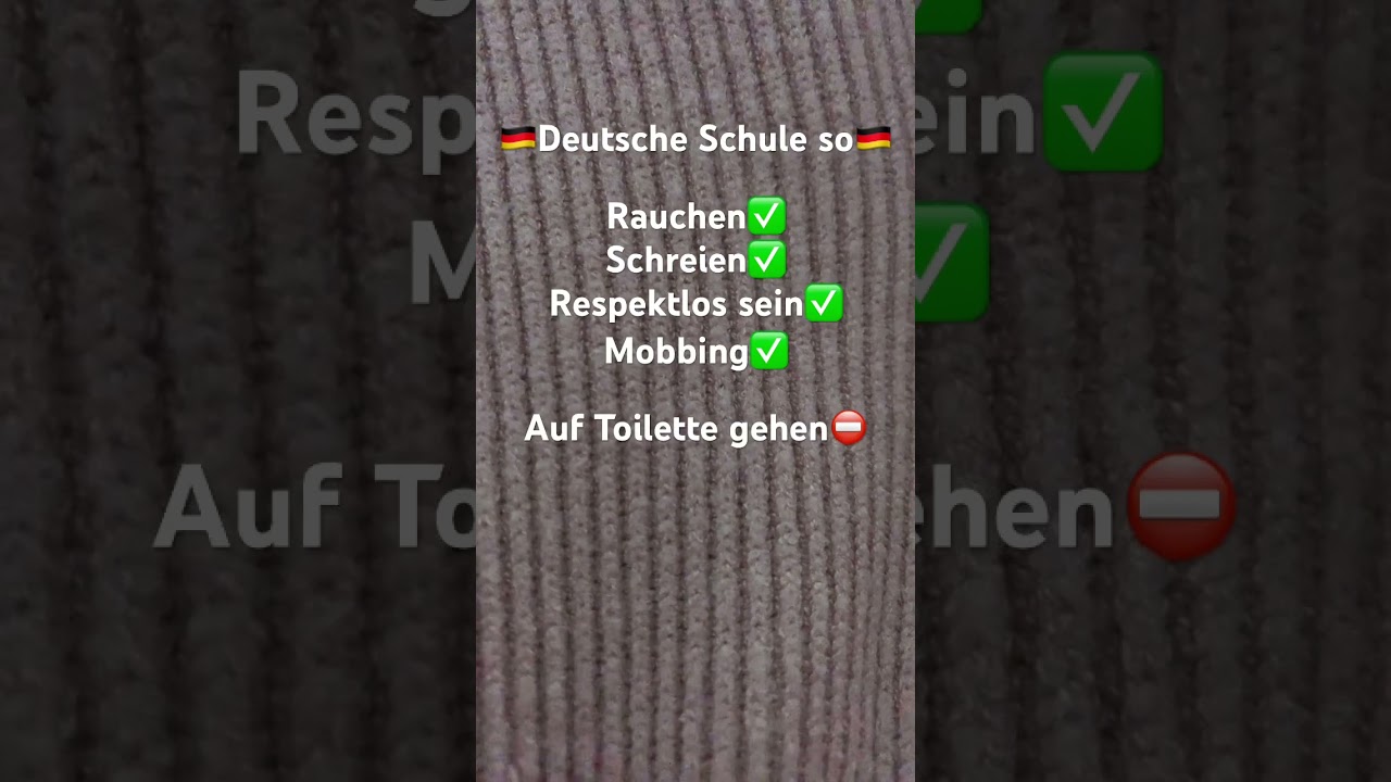 Wieso ist deutsche Schule so 