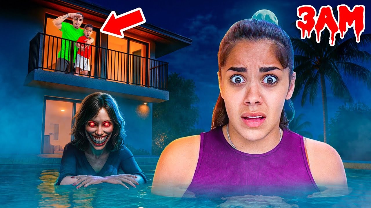 SHE WENT SWIMMING AT 3AM *SCARY CAMERA FOOTAGE*