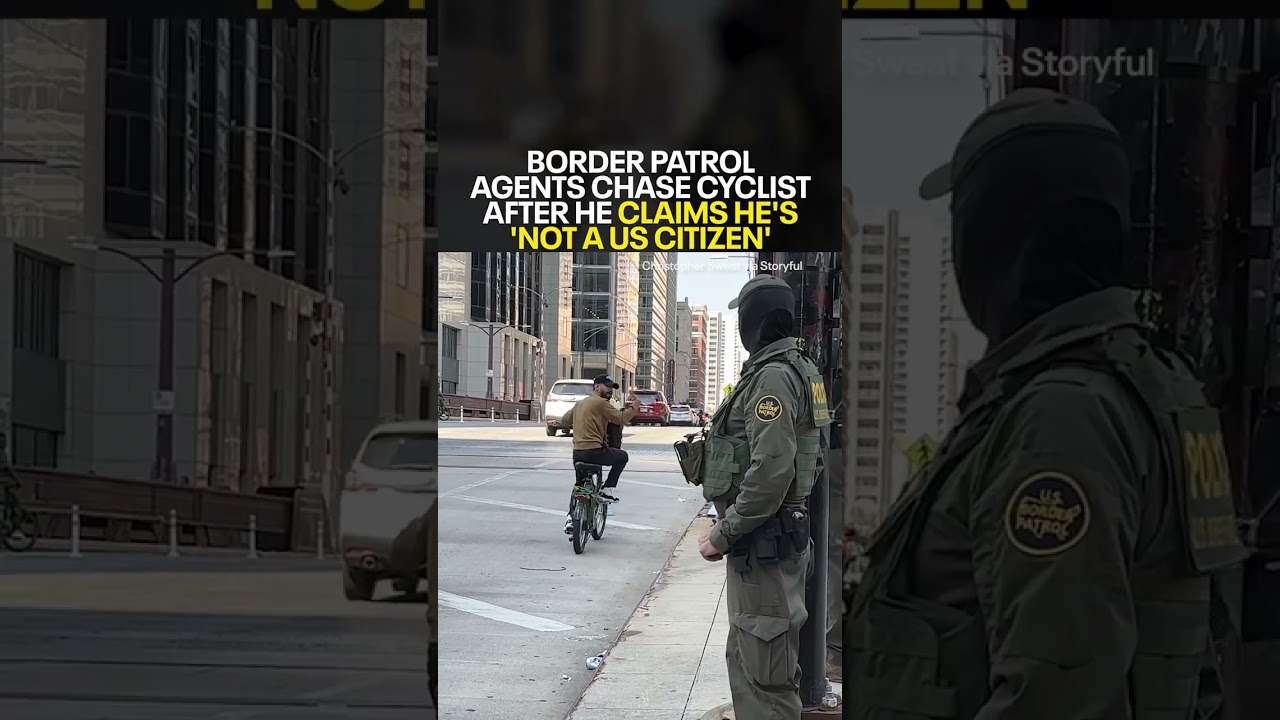 U.S. Border Patrol Agents chase cyclist after he claims he's 'not a US citizen'