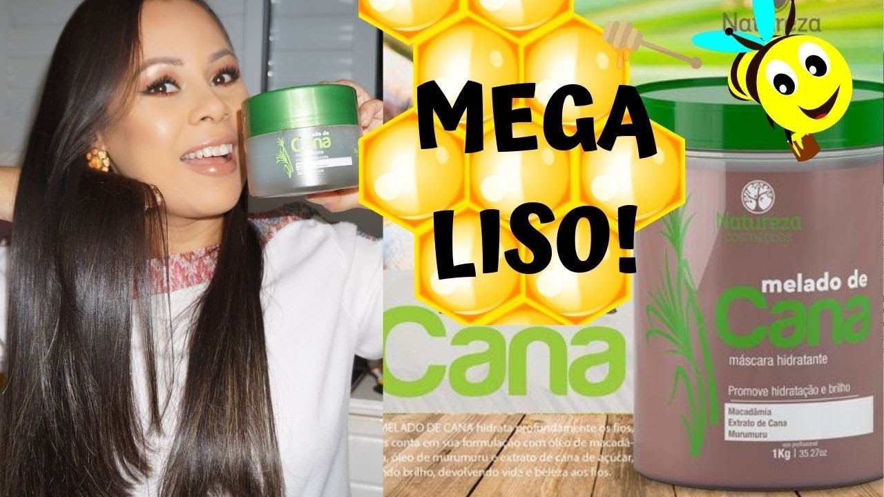 MELADO de CANA nos Cabelos! EFEITO LISO!