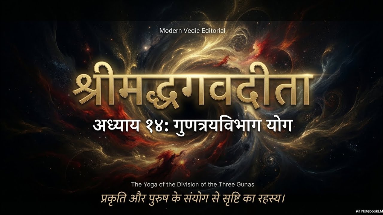 श्रीमद्भगवद्गीता अध्याय 14 । गुणत्रयविभाग योग #bhakti #motivation #bhagwargeeta