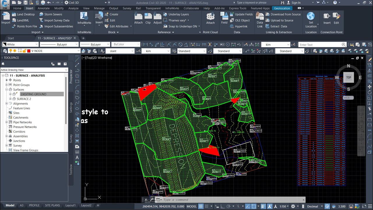 11- Watershed and Water drop Analysis in AutoCAD Civil 3D