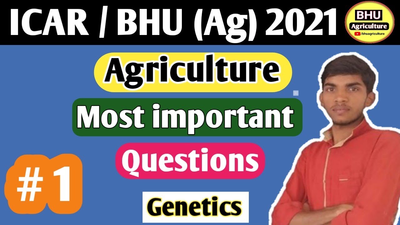 BHU bsc Agriculture most important Questions | Part 1 | Ramashray kumar | BHU bsc ag mcq 2021