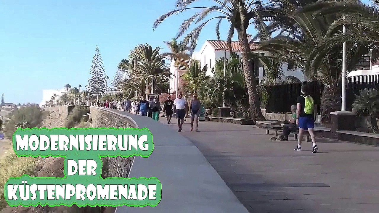 Canarias Kanaren Gran Canaria 17.02.2026 Modernisierung Promenade von Playa del Inglés-San Agustin