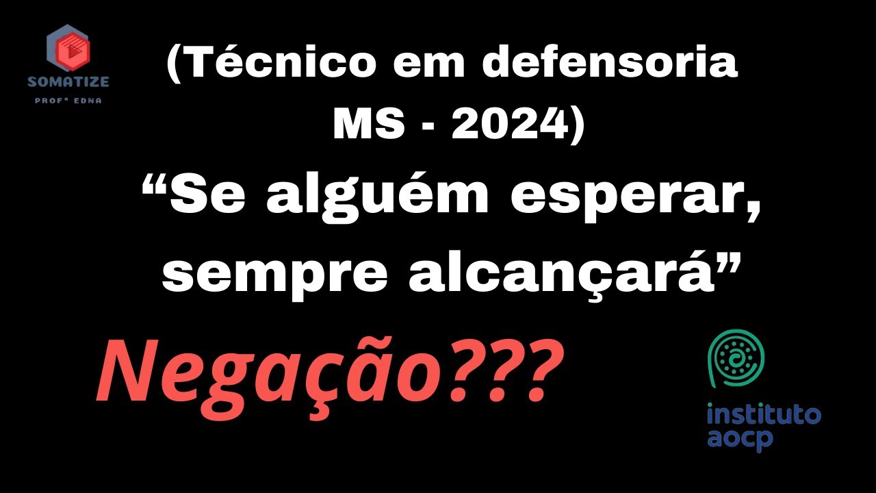 NEGAÇÃO do conectivo 