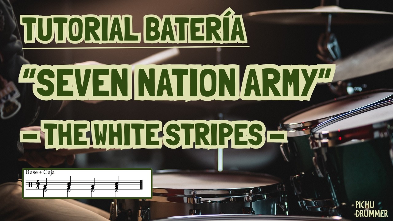 Cómo tocar SEVEN NATION ARMY en BATERÍA - The White Stripes (Tutorial Español)