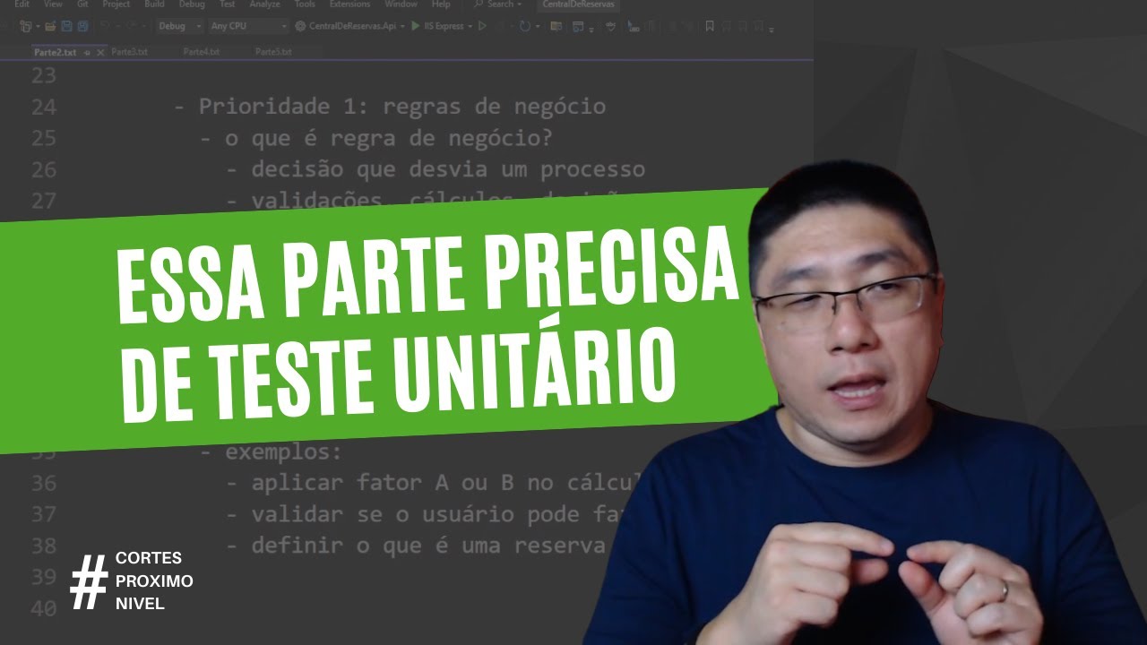 ESSA PARTE DO CÓDIGO deve ser a PRIORIDADE nos TESTES UNITÁRIOS
