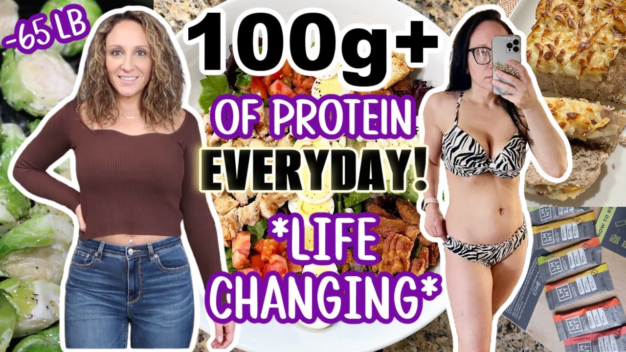 *FULL DAY* Eating Over 100g of Protein | What I Eat in a Day Low Carb with Recipes!