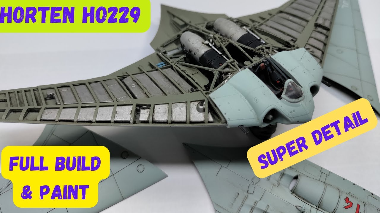 horten ho229 full build and paint 1/72 scale zoukei-mura